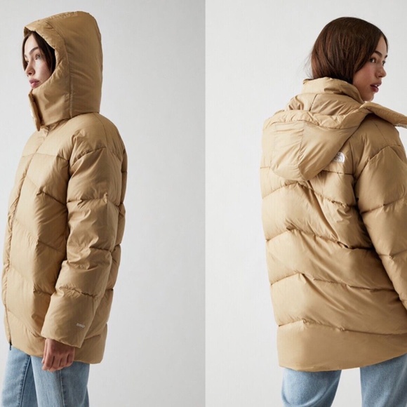 NWT The North Face Women’s Palomar Down Parka Coat Jacket Relaxed fit Khaki M BE - Picture 13 of 16